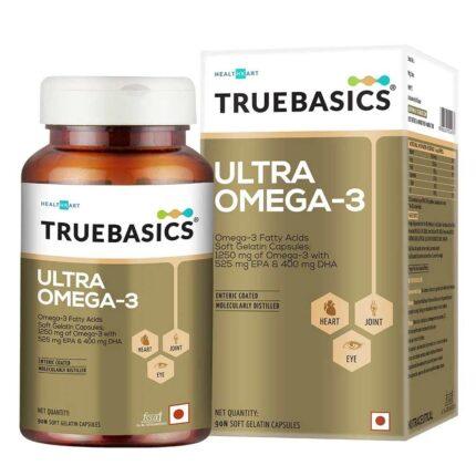 TrueBasics Ultra Omega-3 Fatty Acids (EPA 525mg & DHA 375mg)