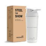 TrueBasics Clean Whey Protein Isolate 1kg Chocolate & Steel Pro Shaker 700 ml Combo - Image 22