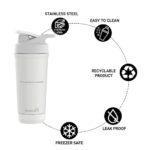 TrueBasics Clean Whey Protein Isolate 1kg Chocolate & Steel Pro Shaker 700 ml Combo - Image 23