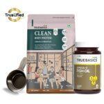 Clean Whey Protein Isolate + Concentrate 1kg Chocolate & Fish Oil 60 Caps Combo