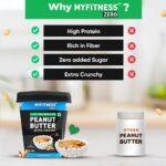 Myfitness by brnd.me Zero Classic Zero Added Sugar Peanut Butter, 510 g, Extra Crunchy - Image 5