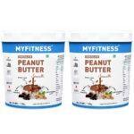 Myfitness by brnd.me Chocolate Peanut Butter,  1.2 kg  Smooth Pack of 2