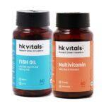 HealthKart Fish Oil 60 Softgels with Multivitamin 60 vegetarian tablets,  2 Piece(s)/Pack